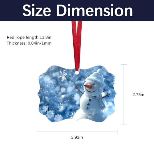 LIZOIDZSM 25 pcs Metal Sublimation Christmas Ornament Blanks - Double Sided DIY Holiday Decorations