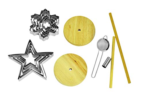 16 Pcs Star Shaped Cookie Mold Set for Christmas Tree Decorations