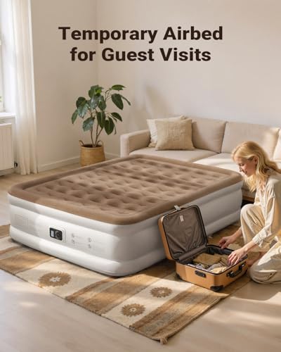 Full Size Air Mattress with Built-in Pump | Fast Inflation & Waterproof