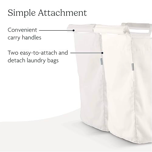 Dual-Compartment Laundry Hamper Insert for Bassinet Stand