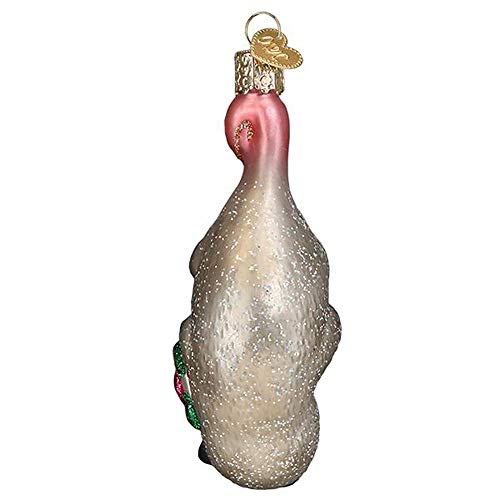 Blossom Opossum Hand-Blown Glass Christmas Tree Ornament