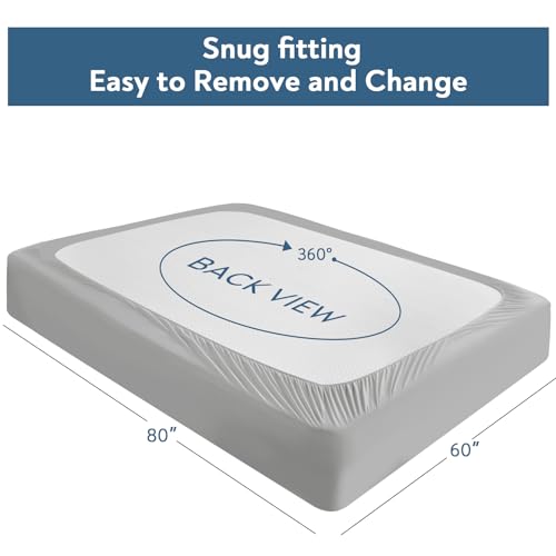 Queen Mattress Pad – Soft Quilted Air Topper with Deep Pocket