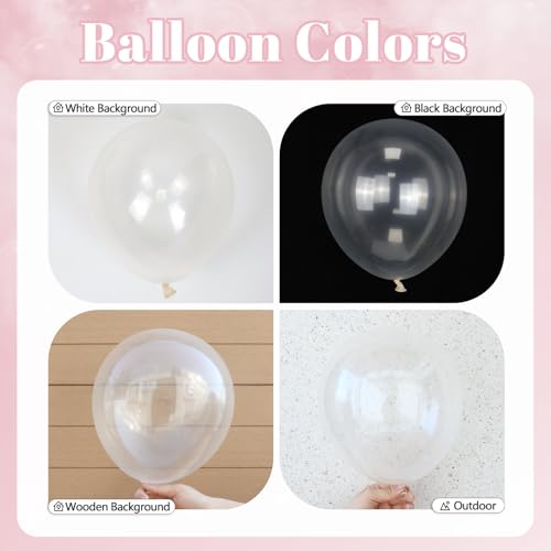 60pcs Pink and White Balloon Arch Kit for Wedding Birthday Baby Shower