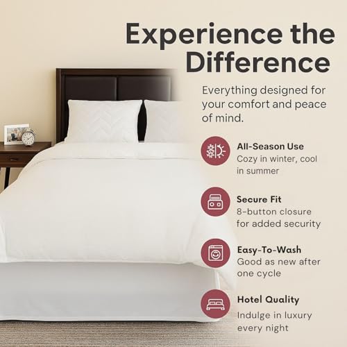 Queen Size Duvet Cover - 100% Soft Cotton, 200 Thread Count