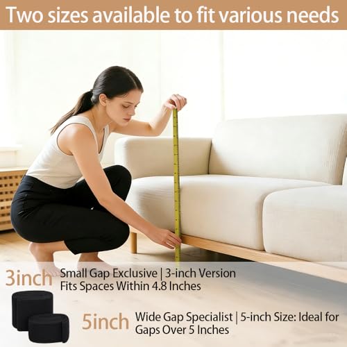 Soft Under Bed Blocker & Furniture Gap Filler for Pets & Toys - 5 in x 11 ft