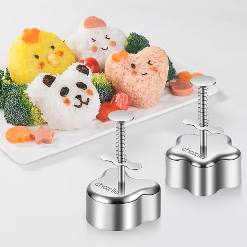 Stainless Steel Onigiri Mold Set 4-Piece Rice Ball Maker Shapes
