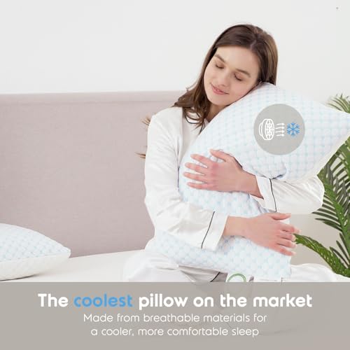 Cooling Body Pillow with Shredded Memory Foam – Adjustable Gel Pillow for Hot Sleepers