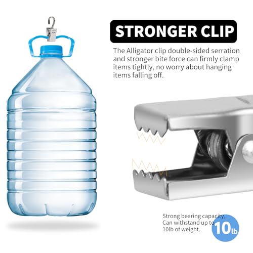 Stainless Steel Curtain Clips with Hooks, 25-Pack Heavy-Duty Drapery Hangers