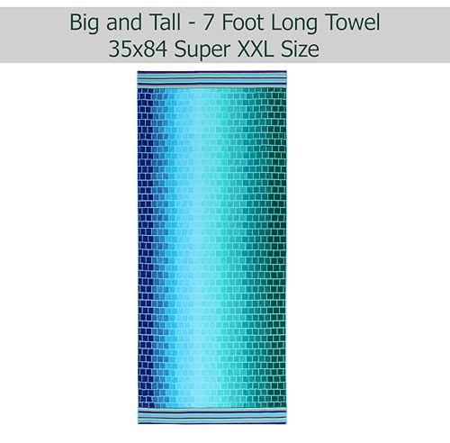 Oversized XXL Beach Towels - 2 Pack 35x84 Inch 100% Cotton Velour