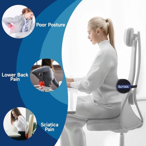Lumbar Support Pillow for Office Chair - Back Pain Relief & Posture Improvement