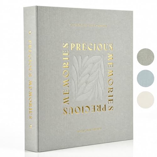 Large Linen Photo Album for 500 4x6 Photos - Sage Fabric Memory Book