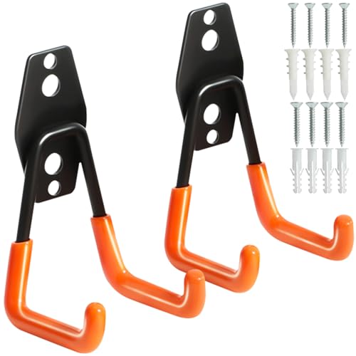 Heavy Duty Wall Hook 2 Pack Garage Tool Organizer & Storage Hanger