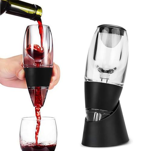 DS-101 Premium Wine Aerator Pourer with LED Light & Sediment Filter - Enhances Flavor