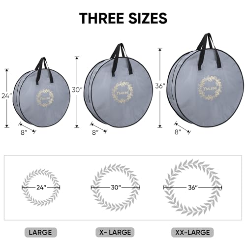 Christmas Wreath Storage Bag 2-Pack 30-Inch Holiday Organizer