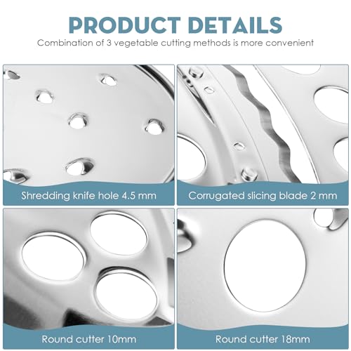 Stainless Steel Food Processor Slicing and Shredding Disc Blade