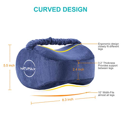 Memory Foam Knee Pillow for Side Sleepers - Pain Relief & Comfort