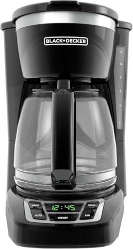 12-Cup Programmable Drip Coffee Maker with Glass Carafe & Auto Brew