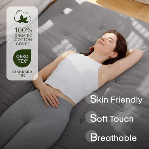 Queen Size Japanese Floor Futon Mattress, 2.5-Inch Thick Foldable Sleeping Pad