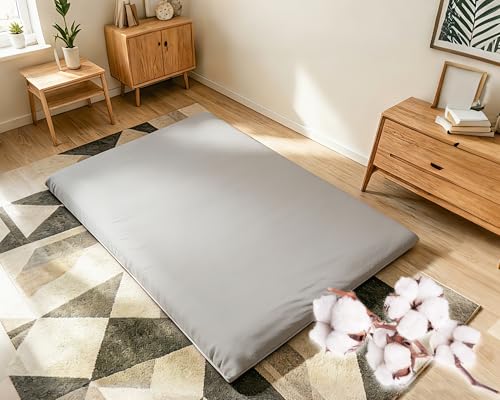 100% Cotton Futon Mattress Cover with Zipper for 4" Mattresses