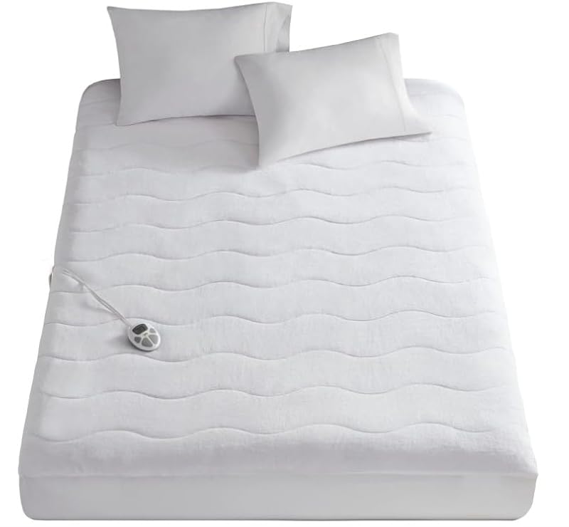 Heated Mattress Pad Twin XL - Plush Fabric, 10 Heat Settings, Auto Shut Off