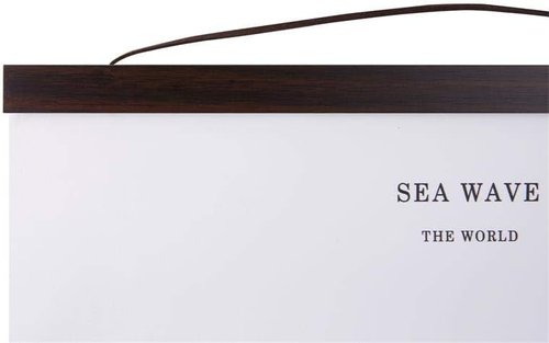 Benjia Magnetic Light Wood Poster Frame - 25x16, 25x35, 25x38 for Canvas Art | Walnut Finish (1 Pack)