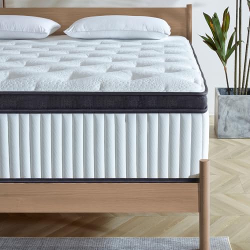 12-Inch Queen Hybrid Mattress, Memory Foam & Pocketed Spring Bed