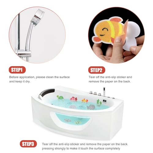 Secopad Non-Slip Bathtub Stickers for Kids - 20-Pack Anti-Slip Decals