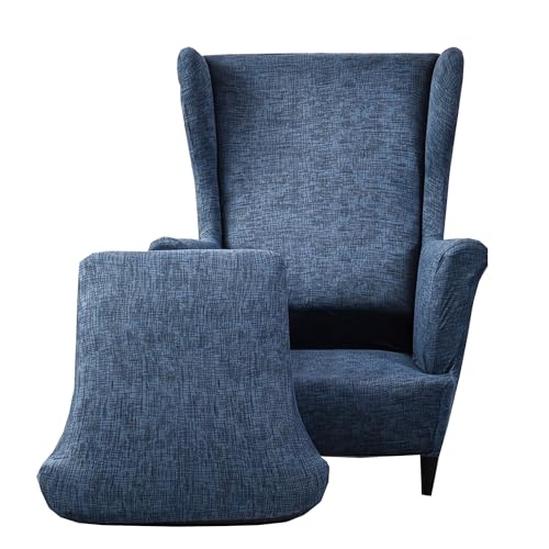 Wingback Chair Slipcovers - 2-Piece Washable Furniture Protector