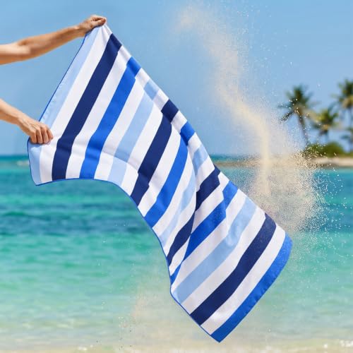 Microfiber Beach Towel, 30x60 Inch Lightweight Sand-Free Pool Towel with Bag