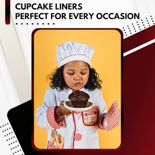 Green Direct Standard Cupcake Liners - Bulk Paper Baking Cups, Brown, Pack of 500