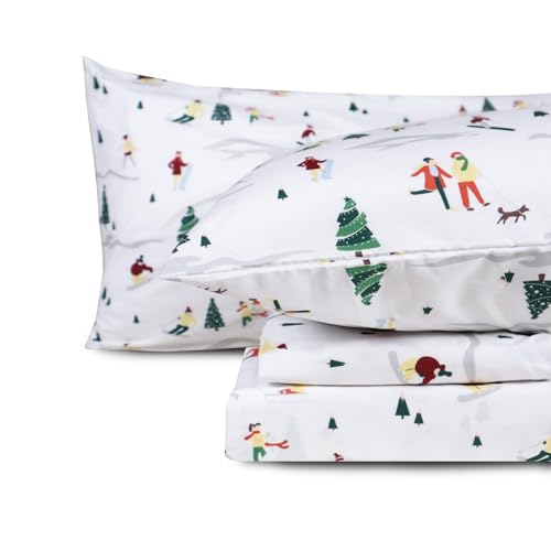 Gogreen Snow Tree Twin Deep Pocket Bed Sheet Set - 3PC Breathable Soft Bedding