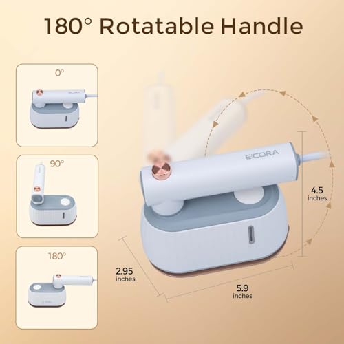 Portable Handheld Garment Steamer & Dry Iron - 2-in-1 Travel Wrinkle Remover