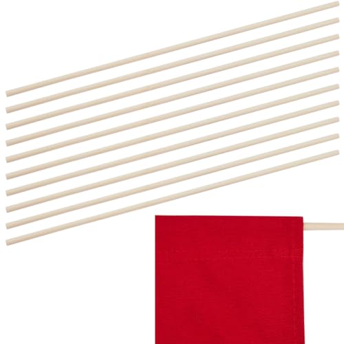 16-Inch Bamboo Director Chair Replacement Sticks, 10-Pack Canvas Support Rods