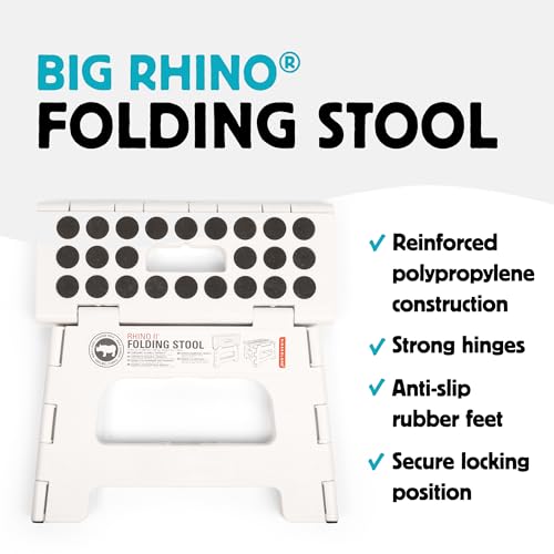 Foldable Step Stool for Adults - 8-Inch Lightweight Collapsible Stool
