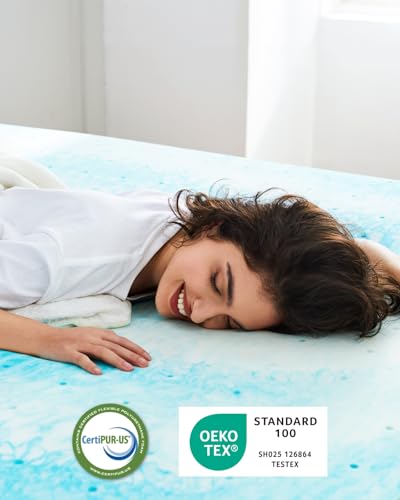 PERLECARE 3 Inch Twin XL Gel Memory Foam Mattress Topper, Ventilated
