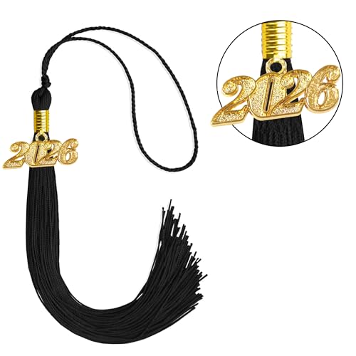 Matte Graduation Cap with 2026 Tassel Charm for High School and College