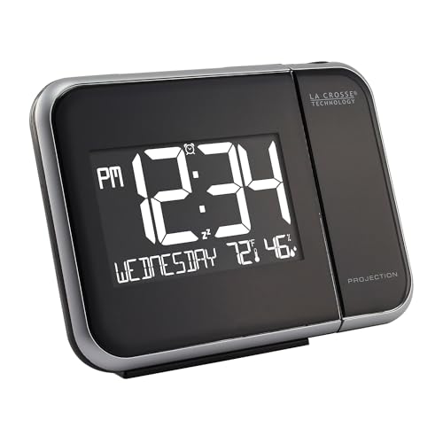 Projection Alarm Clock with Indoor Temperature and Humidity Display