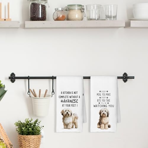 Havanese Kitchen Towels Set of 2, Dog Gifts for Women, Gifts, Lover