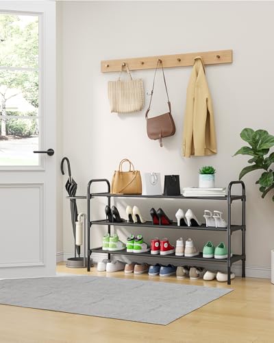 3-Tier Stackable Shoe Rack - 39-Inch Wide Entryway & Closet Organizer