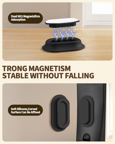 6 Pack Magnetic Remote Control Holder, Silicone Wall Mount for TV