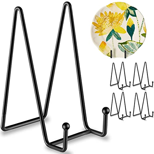 6-Inch Metal Plate Display Stand – 5 Pack Decorative Easel for Plates