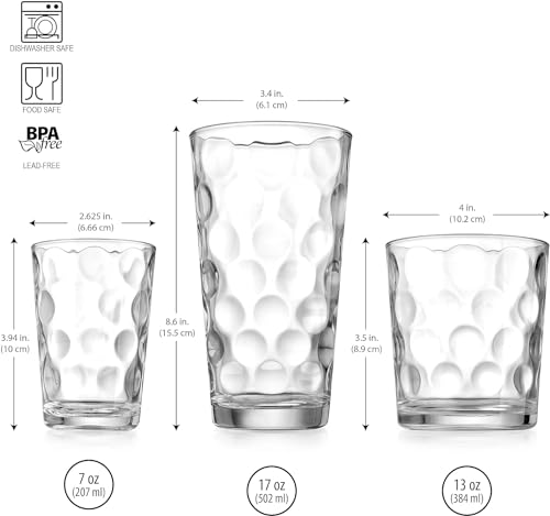 12-Piece Galaxy Glassware Set - Highball, Rock, and Juice Tumblers