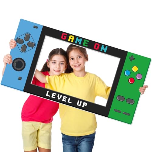 Video Game Photo Booth Frame - Handheld Gaming Party Decoration 31.5 Inch
