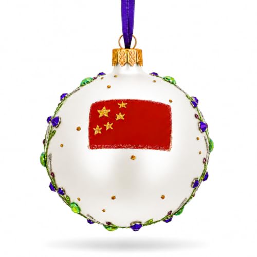 The Great Wall of China Glass Ball Christmas Ornament 4-Inch — Hand-Painted German Glass