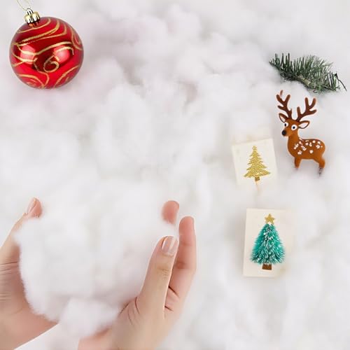 GlyinnHe Christmas Fake Snow Decor, Artificial Clouds Cotton Fluffy