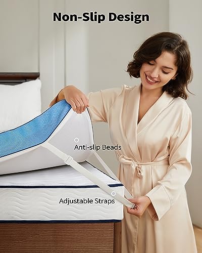 3-Inch Firm Mattress Topper Queen - Cooling Gel-Infused Memory Foam