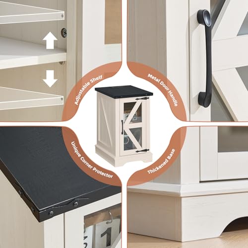 3-Piece Farmhouse Coffee Table Set with Charging Station and Storage
