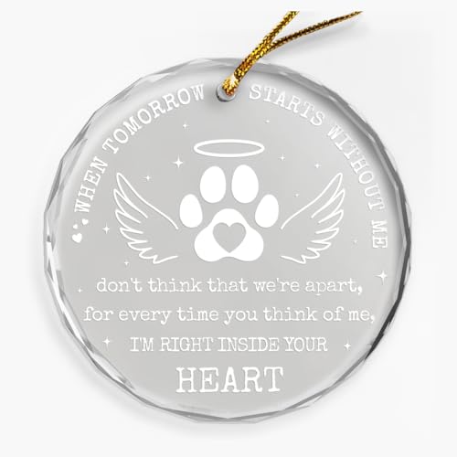 Pet Memorial Plexiglass Ornament 3x3 in | Keepsake Christmas Gift for Dogs & Cats