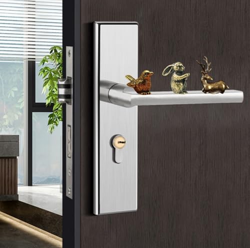 Magnetic Brass Decorative Hinge Toppers - Sparrow, Rabbit & Deer Set