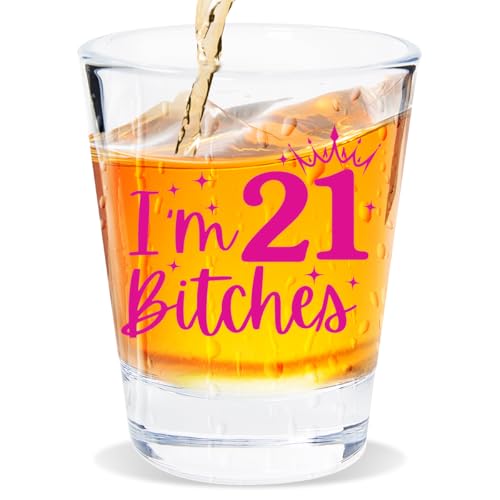 21st Birthday Shot Glass & Party Decoration - K Variation